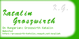 katalin groszwirth business card